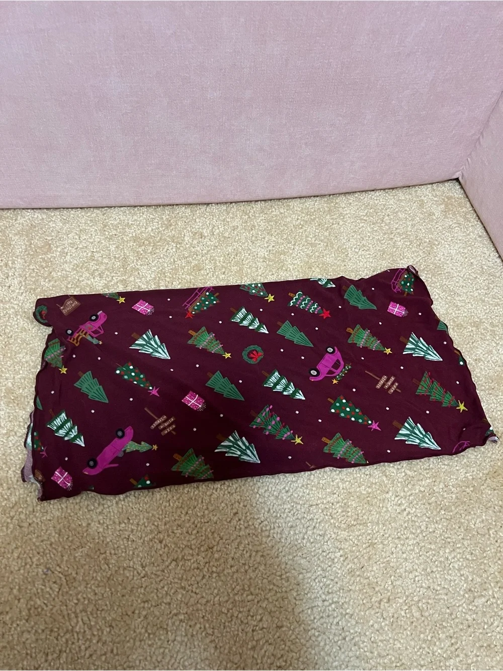Little Sleepies Cranberry Tree Traffic Pet Bandana M/L Retired
